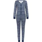 Hunkemoller Onesie Jersey Fairisle Blau