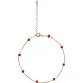 NAEMI Women Anklet in Rose Gold Red | Gr.: onesize