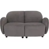 Mendler Wohnzimmer-Set MCW-P33, 2er-Sofa 2x Sessel, Stoff/Textil Chenille (330 g/m²) hellgrau