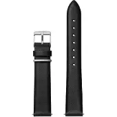 Cluse - LEDER ARMBAND - schwarz-silber / 16MM
