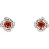 NAEMI Women Earrings in Silver Red | Gr.: onesize