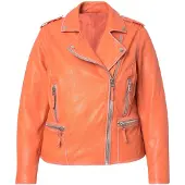 Angel of Style Lederjacke in orange | Gr.: 52