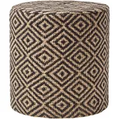 Homescapes SITZPOUF rund mit Ethno-Muster, 40/40/42 cm