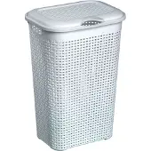 Plast1 Rattan Vasketøjskurv | Hvid |