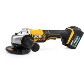 JCB | Akku-Winkelschleifer, 115mm, M14, 18V, Tasche + 2 Batterien 5Ah