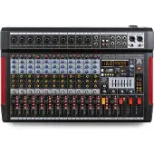 Power Dynamics PDM-T1204 - 12-kanaals mengpaneel Bluetooth, DSP, mp3 en USB audio interface