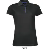 Sol SOLs 01179 | Womens Sports Damen Poloshirt Performer - Farbe: Black - Größe: L
