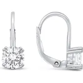 Brilio Silver - Sparkling silver earrings with zircons EA1013W