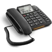 Gigaset DL380, Analoges Telefon, Kabelgebundenes Mobilteil, Freisprecheinrichtung, 99 Eintragungen, Anrufer-Identifikation, Schwarz