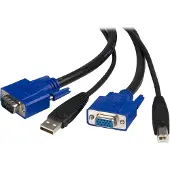 StarTech.com .com 3m 2-in-1 Universal USB KVM Kabel, 3 m, USB, USB, VGA, Schwarz, USB A + VGA