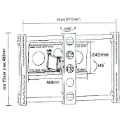 Dti Sop-3020 40-80´´ 75kg Tv-halterung Schwarz Schwarz One Size