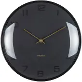 Karlsson - Wanduhr Fuerte Dome - Schwarz - 30.5x30.5x30.5cm