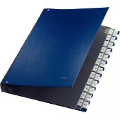 Leitz Pultordner, für DIN A4, alphabetisch, 26 Fächer, Graupappe, blau