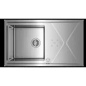 Teka Brooklyn 50 M-XP 1B 1D, Aufsatzwanne, Rechteckig, Edelstahl, Edelstahl, 1 Becken, Quadratisch