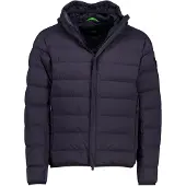 HUGO BOSS Winterjacke Boss Green dunkelblau mit Kapuze
