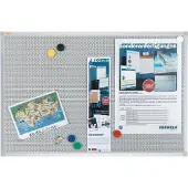 Franken Pinnwandtafel Pin'n'Mag X-tra!Line, Textil + Metallgitter, Aluminiumrahmen, 600 x 450 mm, PM3612