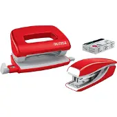 Leitz Locher + Hefter WOW metallic rot