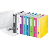 Leitz Ordner Active WOW, 180 Grad, 60 mm, farbig sortiert DIN A4, runder Rücken, aus Polyform, Oberf