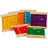 Bigjigs Holz Verschluss- und Knopfrähmen - Montessori Spielzeug