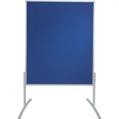 Franken Moderationstafel Pro Line, Hoch- & Querformat, beidseitig verwendbar, B 1200 x H 1500 mm, Filzoberfläche blau