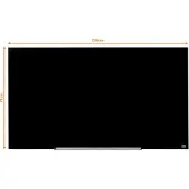 Nobo Glastafel Diamond, magnethaftend, aneinander montierbar, schwarz, 1260 x 710
