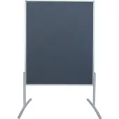 Franken Moderationstafel Pro Line, Hoch- & Querformat, beidseitig verwendbar, B 1200 x H 1500 mm, Filzoberfläche grau