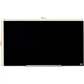 Nobo Glastafel Diamond, magnethaftend, aneinander montierbar, schwarz, 1000 x 560