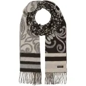 Fraas Schal Cashmink Scarf Black White