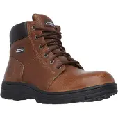 SKECHERS Herren Workshire Kampfstiefel, Black Embossed Leather, 46 EU