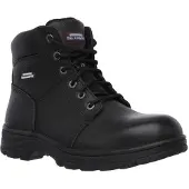 SKECHERS Work Stahlkappe Schnürstiefel Schwarz