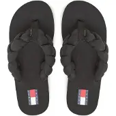 Tommy Hilfiger Zehentrenner Braided Thong Beach Sandal EN0EN02877 Schwarz