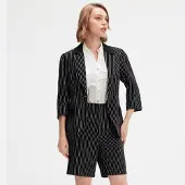 Smart & Joy Gestreifte Jacke aus Bi-Material