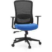 Hjh OFFICE Home Office Bürostuhl Sedito Schreibtischstuhl mit Armlehnen Stoff / Netzstoff Drehstuhl