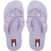 Tommy Hilfiger Zehentrenner Braided Thong Beach Sandal EN0EN02877 Violett 37