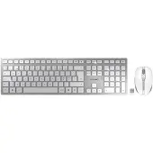Cherry DW 9100 SLIM, Kabellos, RF Wireless + Bluetooth, Silber, Maus enthalten