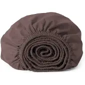 Yumeko Spannbettlaken Perkal Baumwolle 140x200 Braun - Eco, Bio & Fairtrade