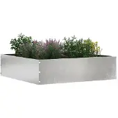 vidaXL Raseneinfassung Silber 50 x 50 x 13 cm Edelstahl