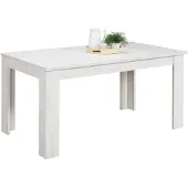 Homestyle4u Esstisch ausziehbar Weiss Esszimmertisch Küchentisch 160x90 cm