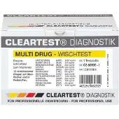 Cleartest Multi Drug Drogen Schnelltest Wischtest, Nachweis von 12 auf Oberflächen 1 St Kombipackung
