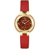 Bulova 97R105 Damenuhr Quarz Rubayiat Herbst Rot