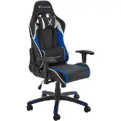 X Rocker Agility Compact eSports Gaming Bürostuhl für Teenager, Gaming-Sessel, 100 kg, Gepolsterter, ausgestopfter Sitz, Vernetzte Rückenlehne, Schwarz, Schwarz, Blau