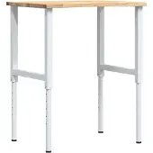 vidaXL Werkbank 80x60x(71,5-98) cm Massivholz Eiche