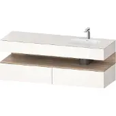 Duravit Einbauwaschtisch-Möbel-Set Qatego 160x50x60cm, Kon-WTU, B r, E Ma/w hgl