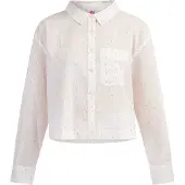 Mymo Hemdbluse Damen Weiss Pinkorange Punkte