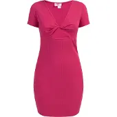 Mymo Minikleid aus Rippstrick Damen Rosa