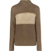 MO Grobstrickpullover Herren Oliv Mehrfarbig