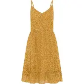 Dreimaster Kleid Damen Dunkelgelb Mehrfarbig