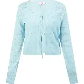 Mymo Strickjacke Damen hellblau