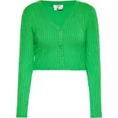 Mymo kurze Strickjacke Damen grün
