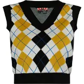 Mymo strickpullunder Damen Schwarz Weiss Mehrfarbig